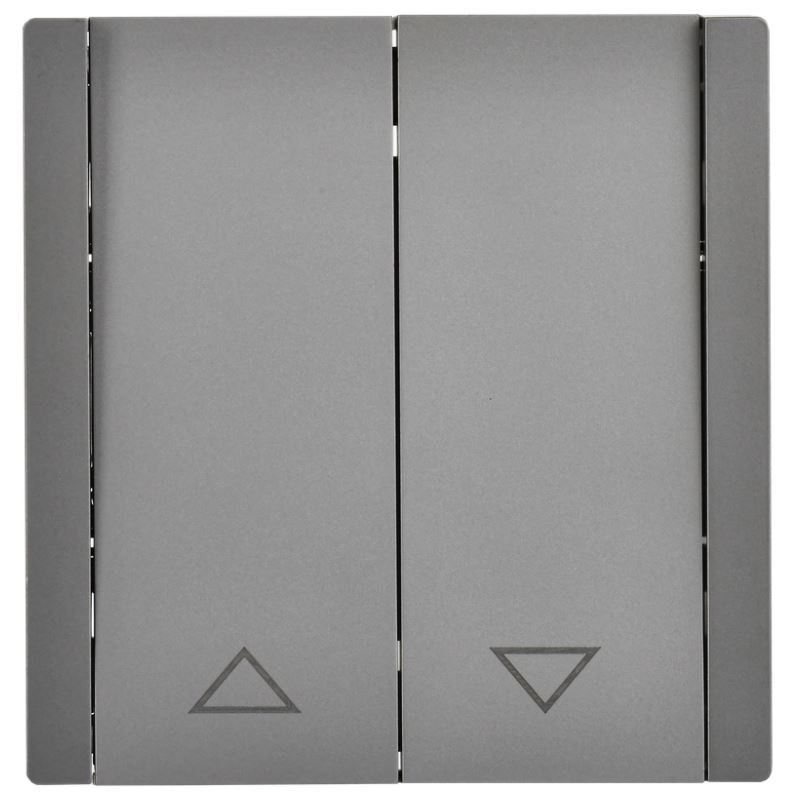 FORTE&PIANO Выключатель жалюзи FP511 скрытой установки 10А сталь (FP-V15-0-10-1-K46)