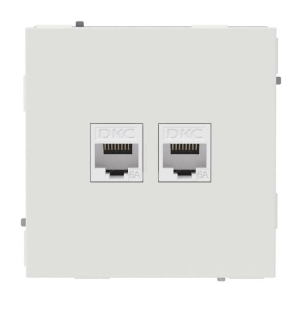 Розетка RJ-45 KANT 6А двойная белый песок (7010674)