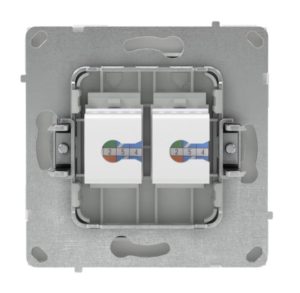 Розетка RJ-45 KANT 6А двойная белый песок (7010674)