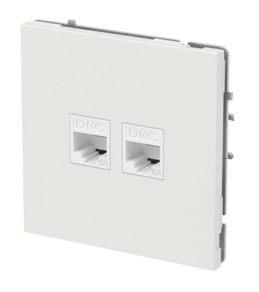 Розетка RJ-45 KANT 6А двойная белый песок (7010674)