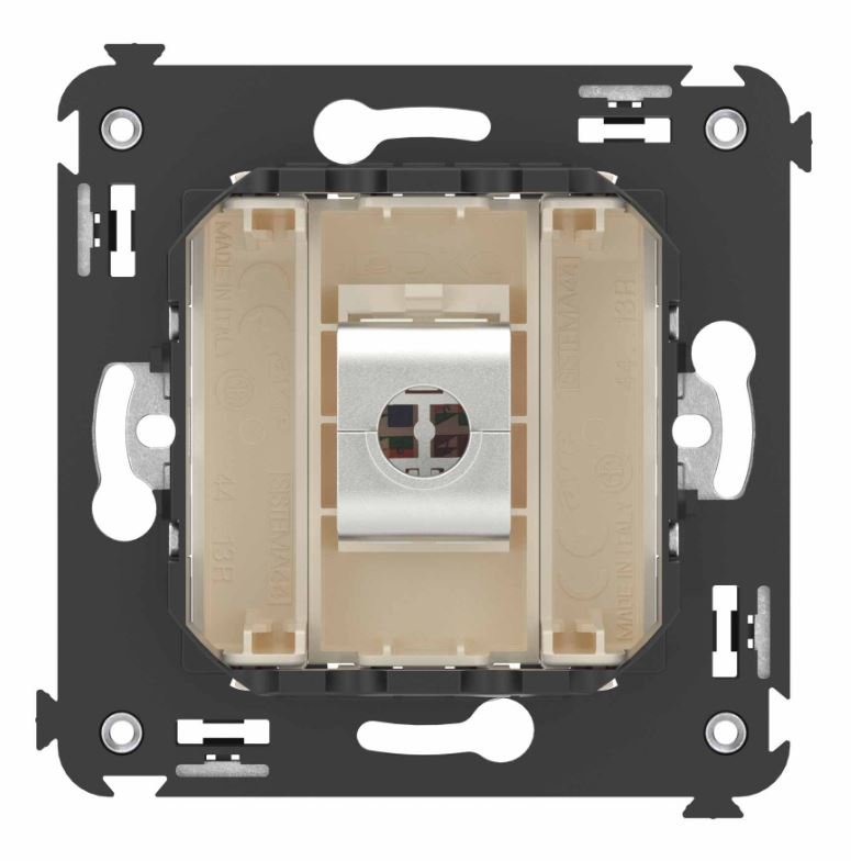 Розетка RJ-45 кат.6A одинарная экранированная Avanti ванильная дымка (4405773)
