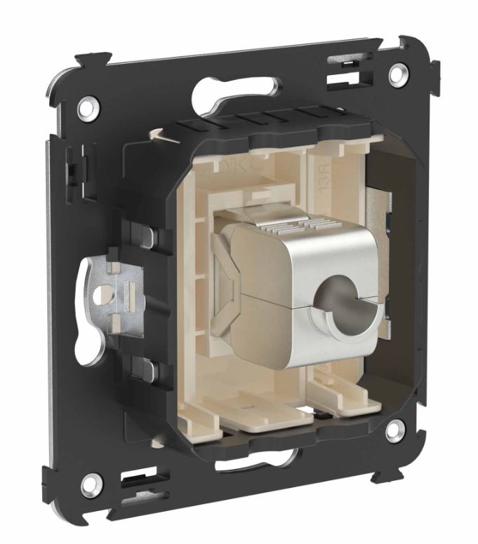 Розетка RJ-45 кат.6A одинарная экранированная Avanti ванильная дымка (4405773)