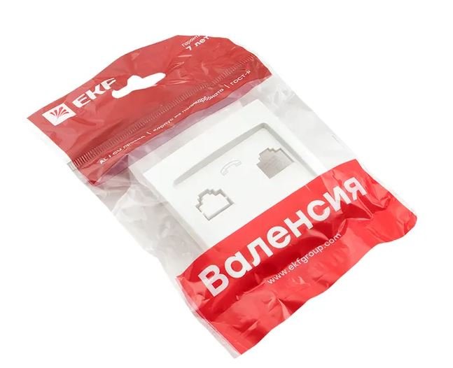 Валенсия Лицевая панель розетки Phone 1-местная жемчуг (EST01-L-034-50)