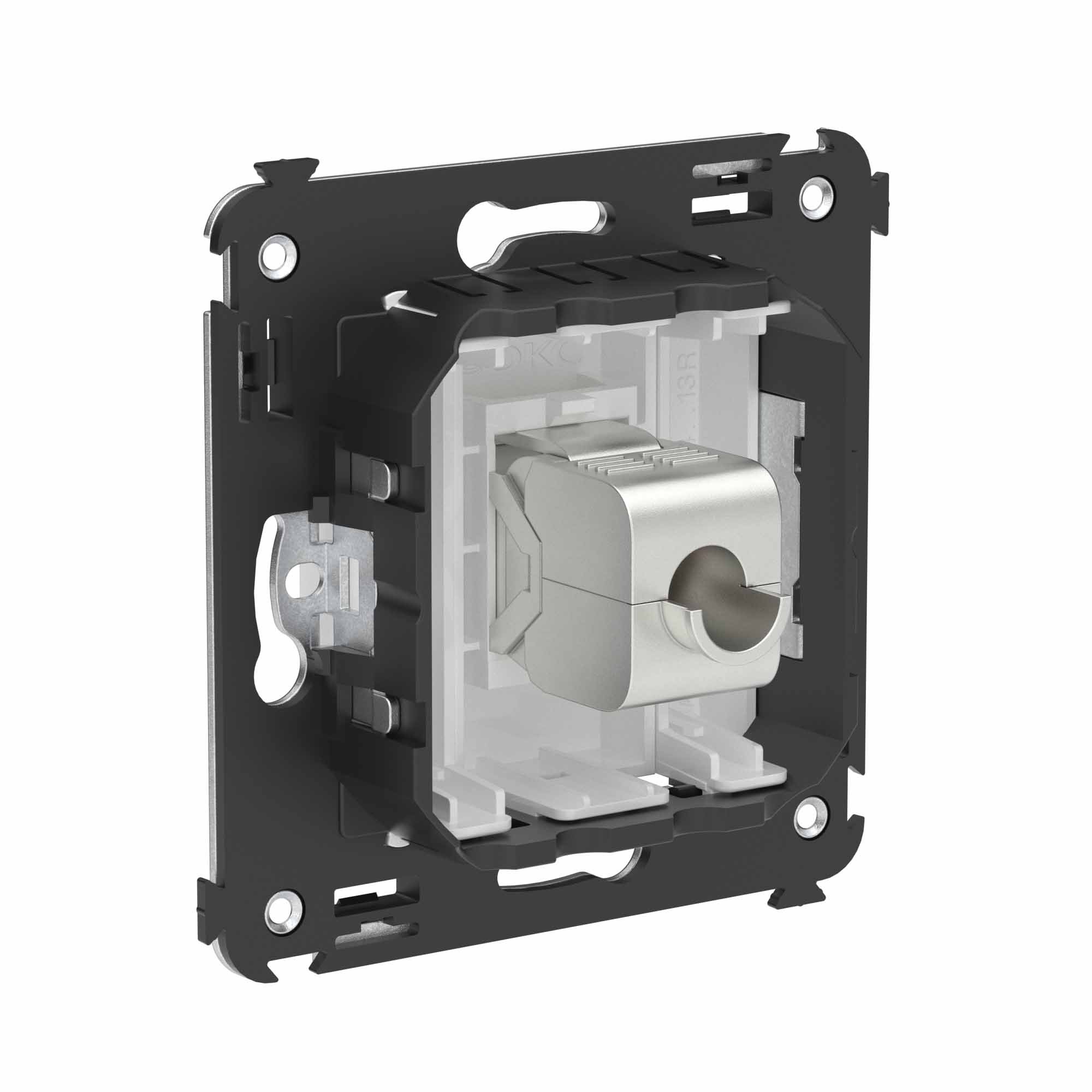 RJ-45 без шторки в стену, кат.6e одинарная экранированная Avanti белое облако (4400793)