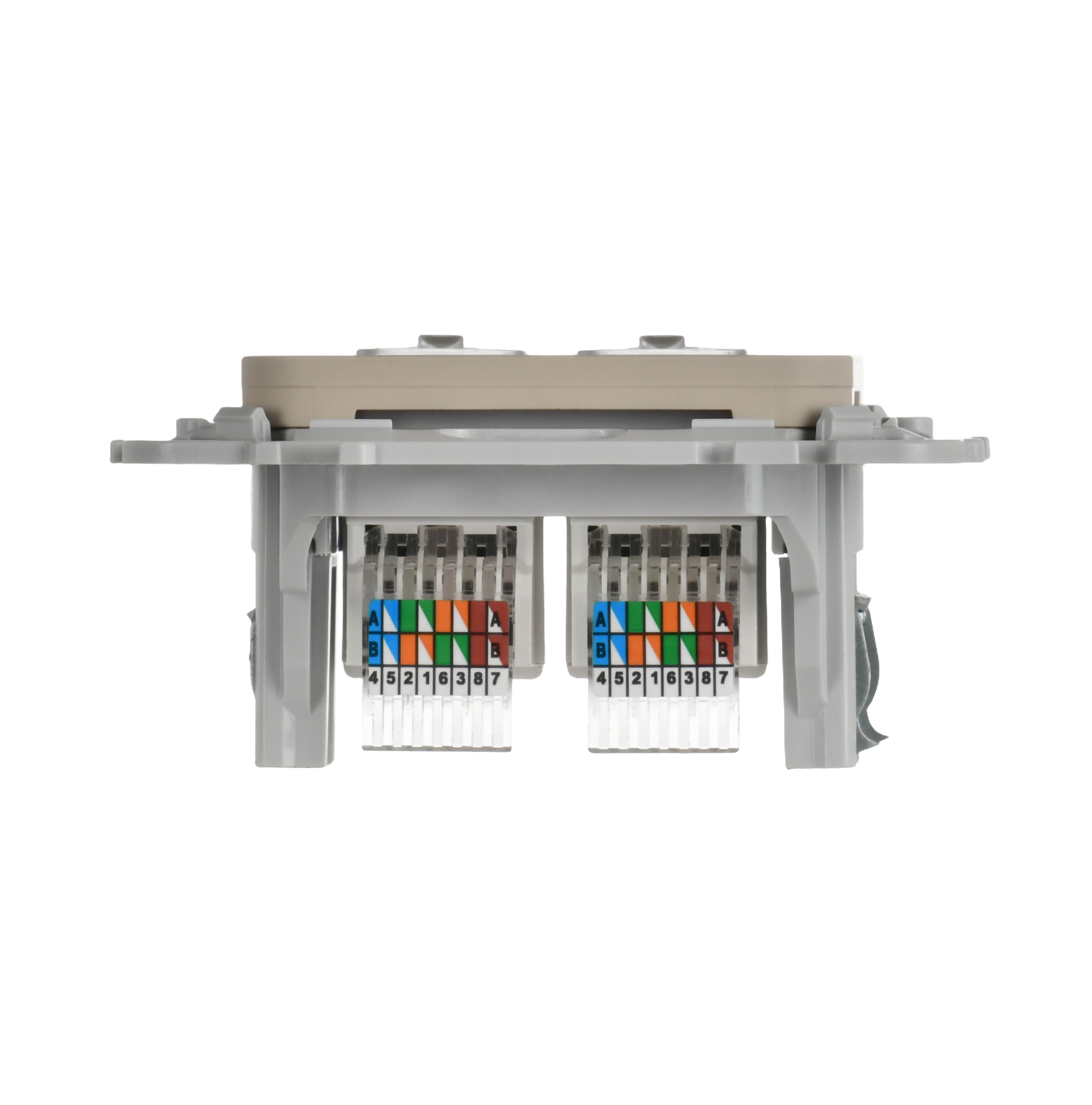 FLITE Розетка 2-местная компьютерная RJ45 кат 5Е UTP РК5е-2-0-ФлЛ скрытой установки льняной (FI-K22-1-K88)