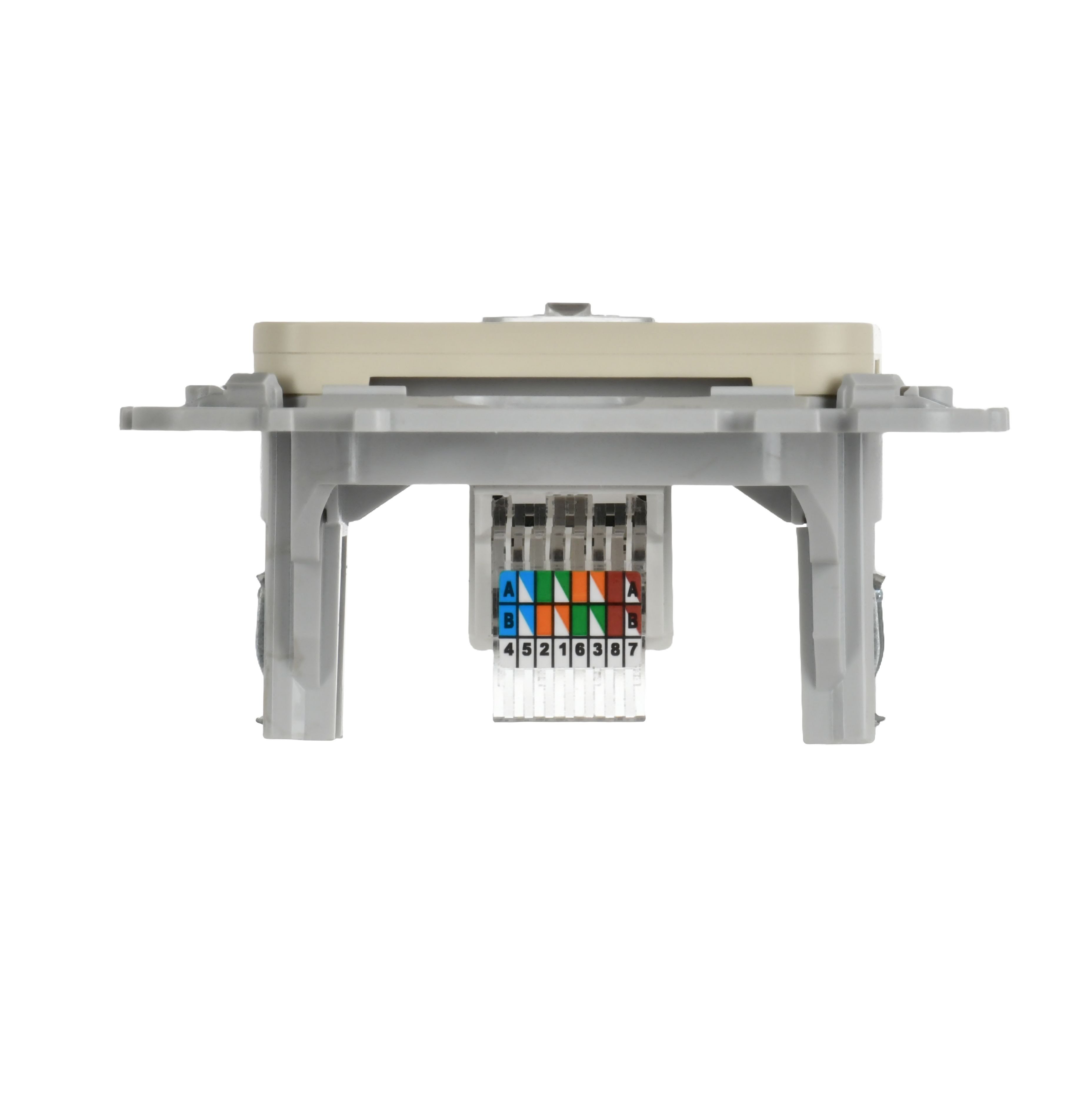 FLITE Розетка компьютерная RJ45 кат 5Е UTP РК5е-1-0-ФлСл скрытой установки сливочный (FI-K12-1-K86)