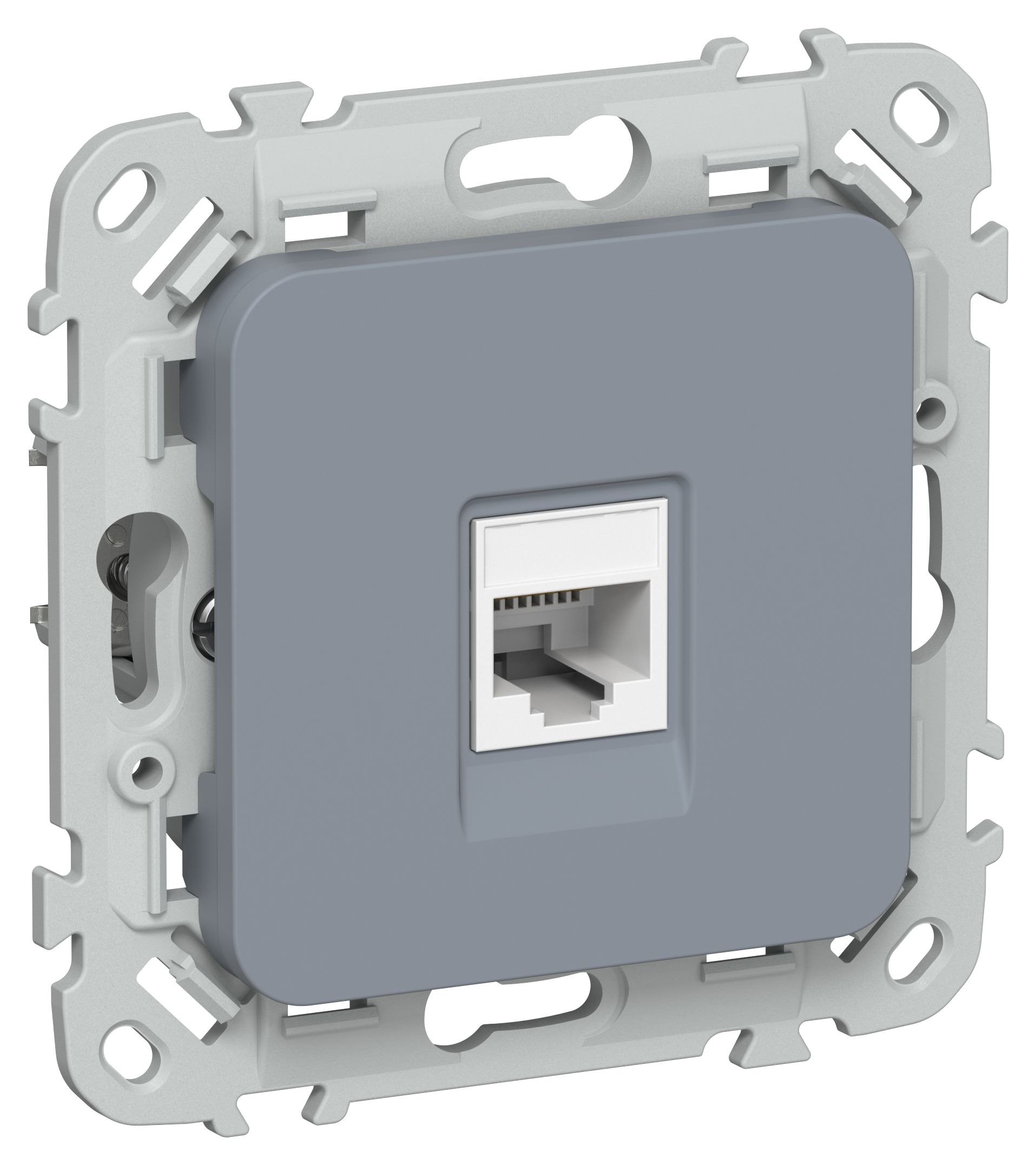 FLITE Розетка компьютерная RJ45 кат 5Е UTP РК5е-1-0-ФлМ скрытой установки маренго (FI-K12-1-K35)
