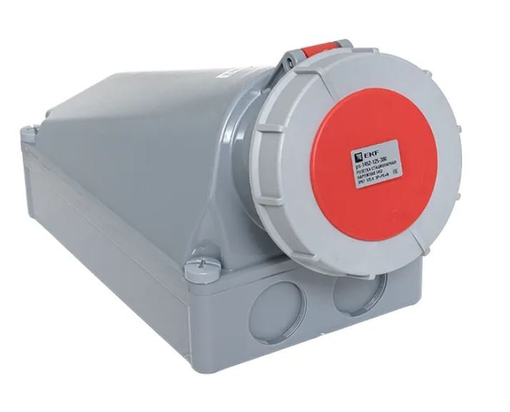 Розетка стационарная наружная 1442 3Р+РЕ 125А 380В IP67 PROxima (ps-1442-125-380)