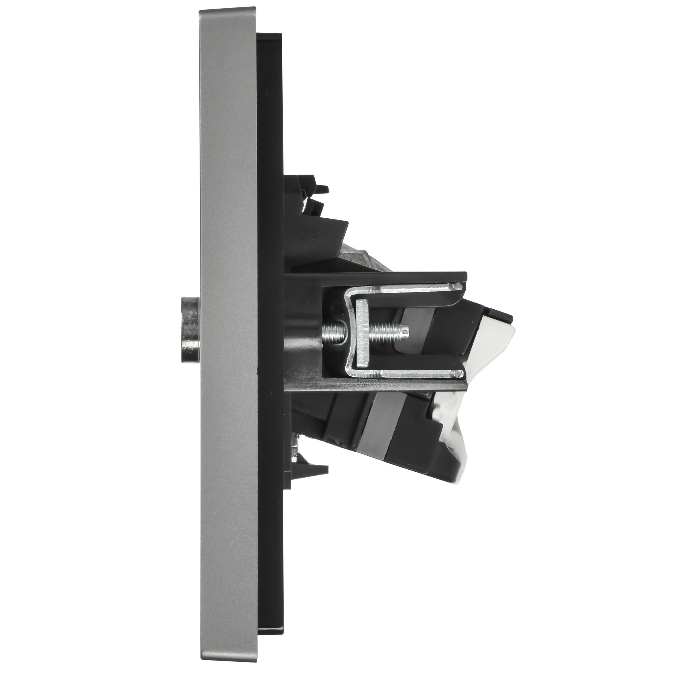 FORTE&PIANO Розетка двойная TV+RJ45 кат.5E FP536 скрытой установки сталь (FP-AK20-1-K46)