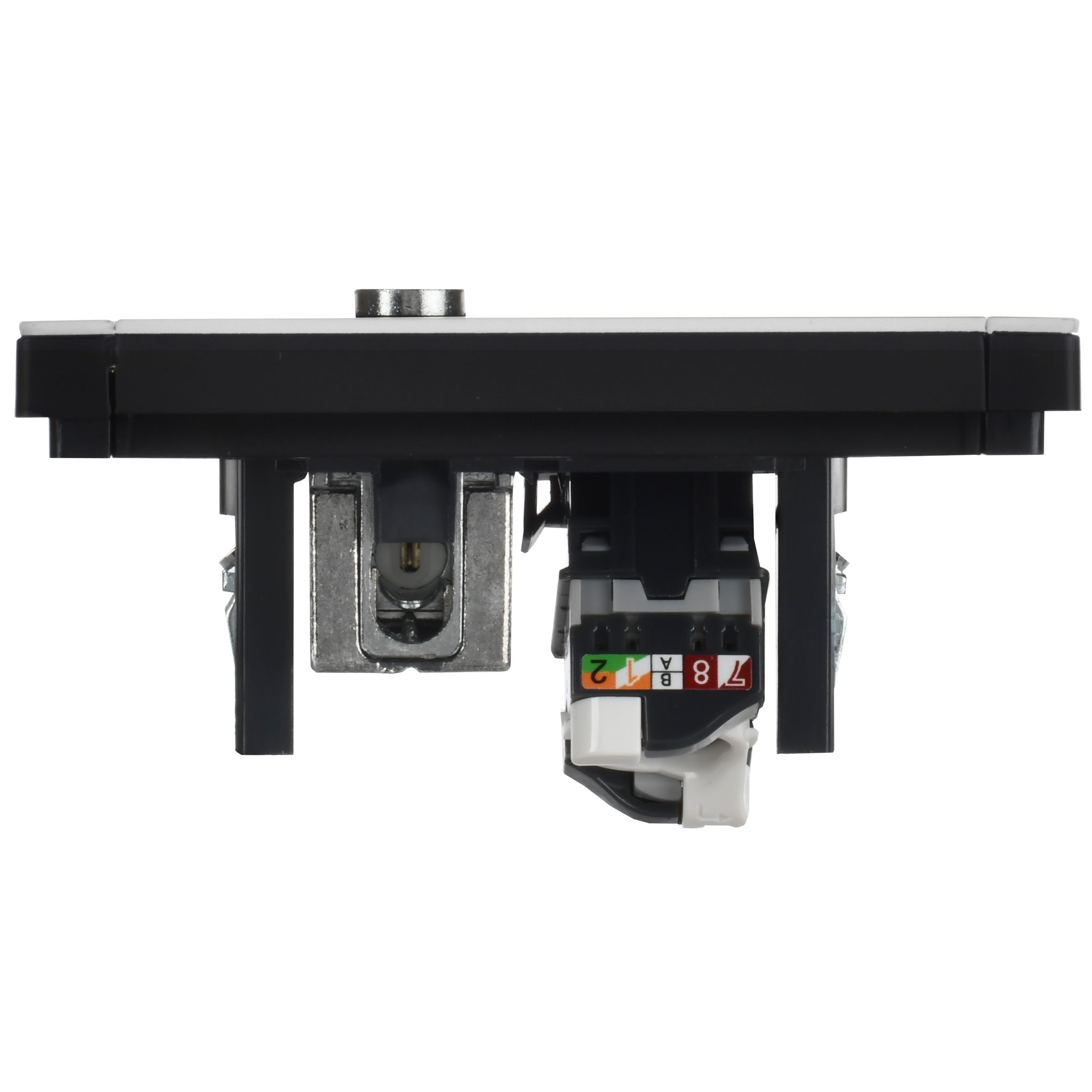FORTE&PIANO Розетка двойная TV+RJ45 кат.5E FP236M скрытой установки металл белый (FP-AK20-1-M-K01)