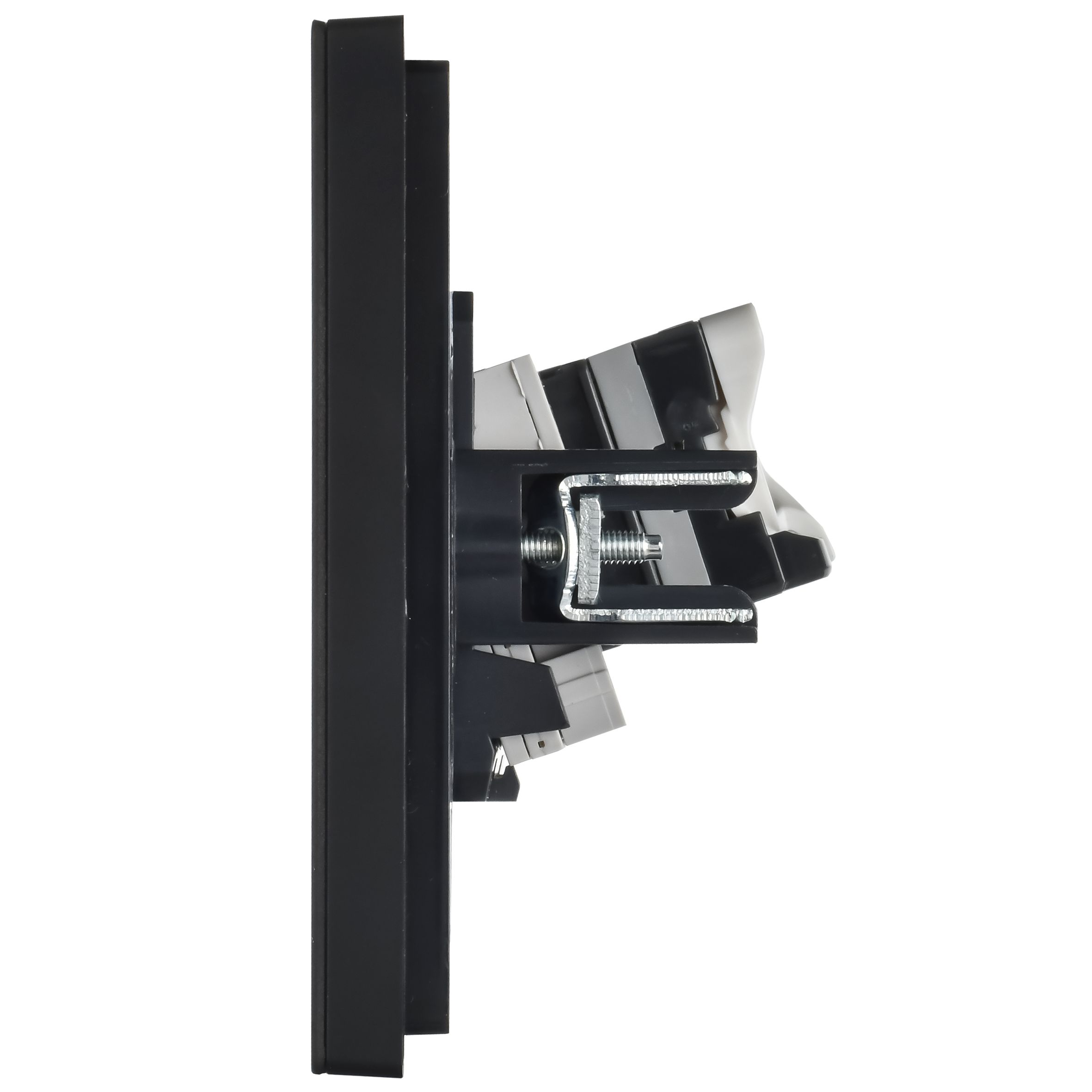 FORTE&PIANO Розетка двойная RJ11+RJ45 кат.5E FP135M скрытой установки металл черный (FP-KT20-O-1-M-K02)