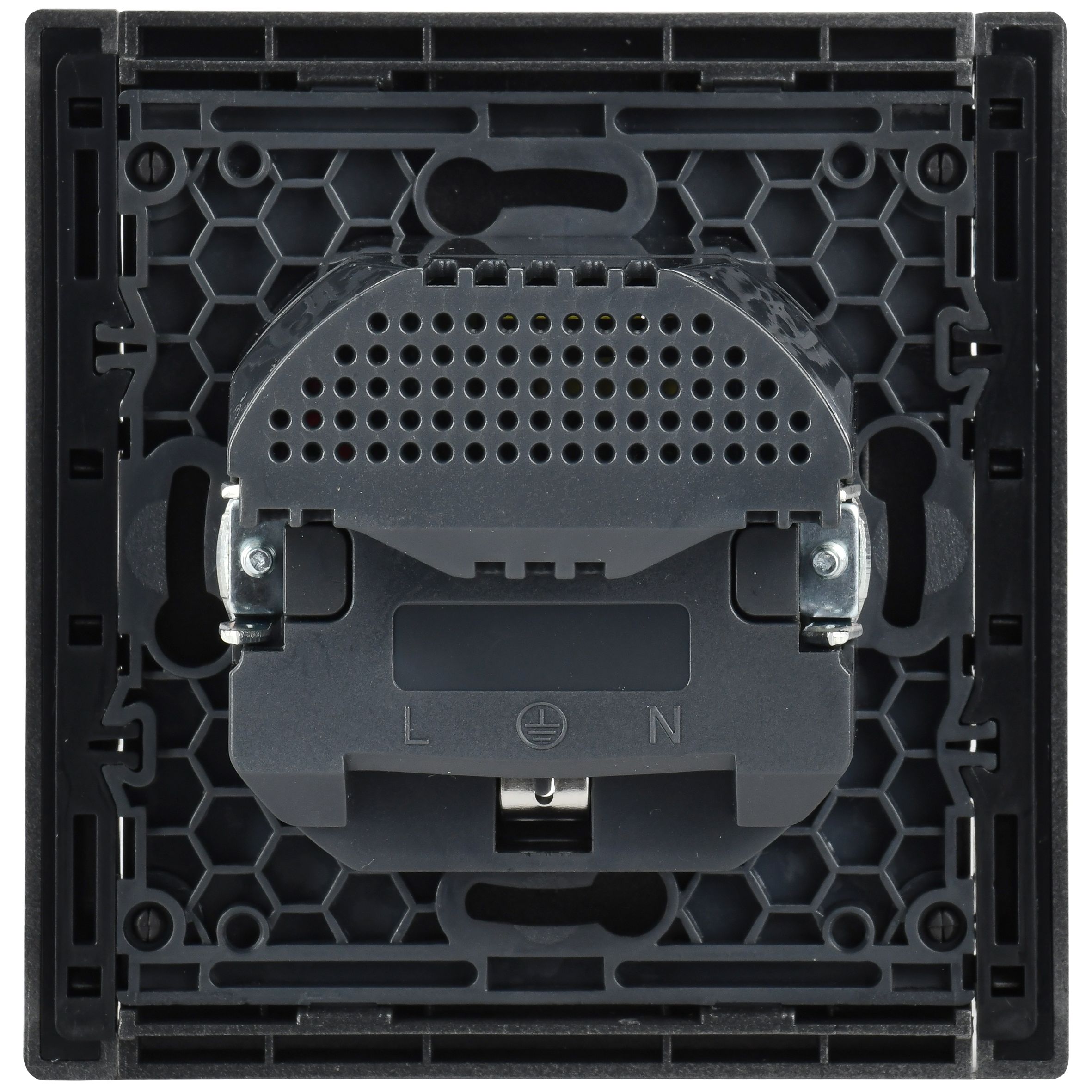 FORTE&PIANO Розетка USB A+A 3,1А FP545 с заземлением с защитными шторками винтовое крепление скрытой установки 16А сталь (FP-R14-16-U21-D31-K46)