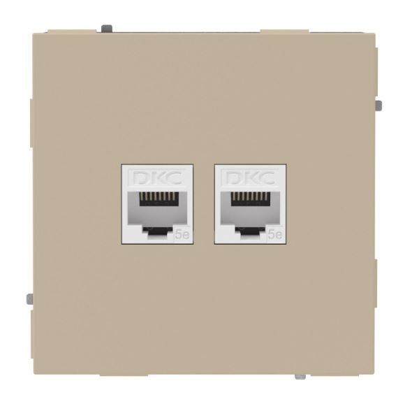 Розетка RJ-45 KANT 5E двойная ванильный марципан (7015664)