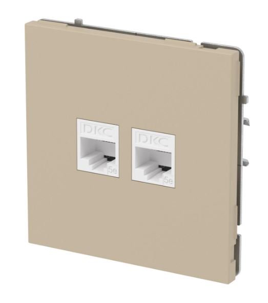 Розетка RJ-45 KANT 5E двойная ванильный марципан (7015664)