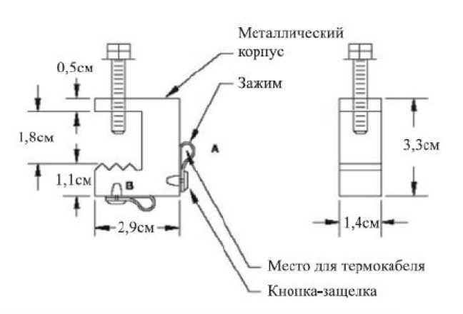 BC-2 Зажим сталь (+ зажим WAW)