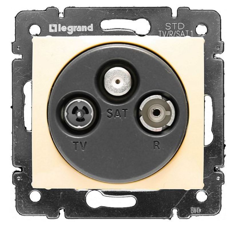Valena DIY розетка TV-FM-SAT оконечная, скрытой установки, слоновая кость (695639)
