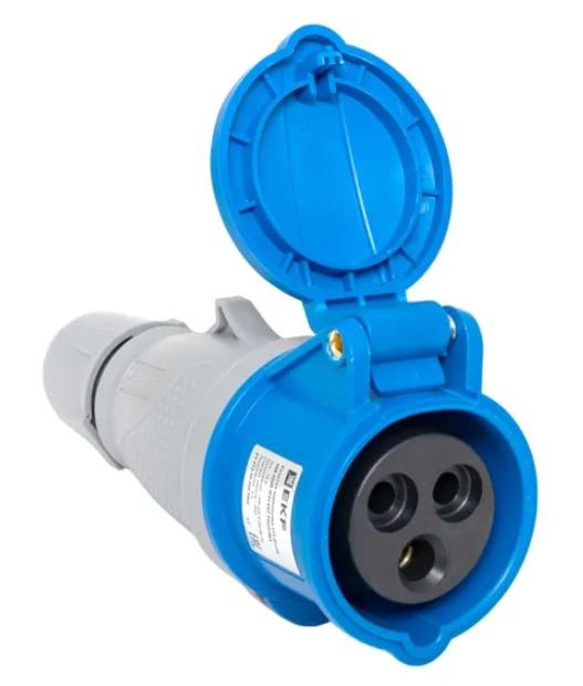 Розетка переносная 213 16А IP44 220В 2Р+РЕ (ps-213-16-220)