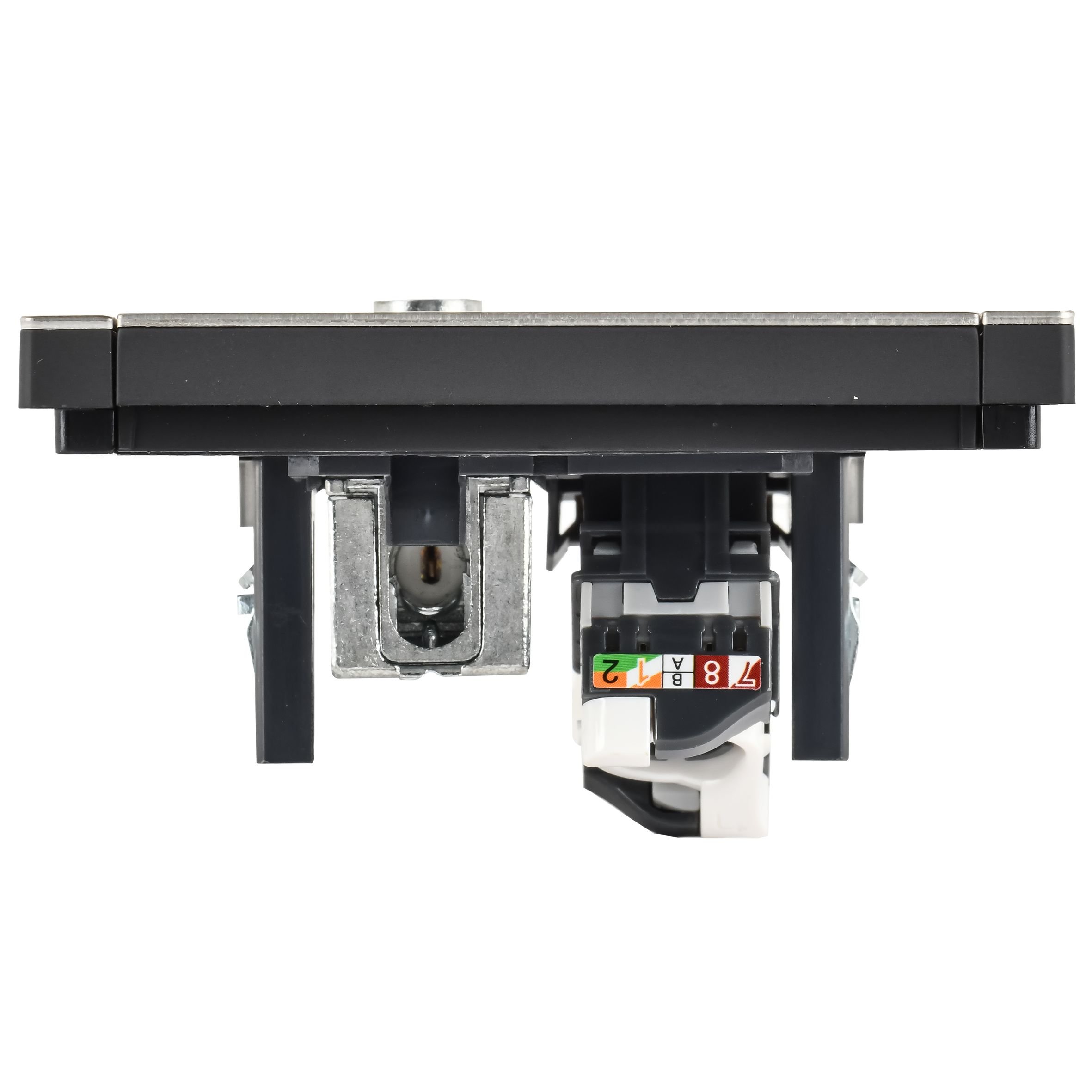 FORTE&PIANO Розетка двойная TV+RJ45 кат.5E FP636M скрытой установки металл шампань (FP-AK20-1-M-K37)