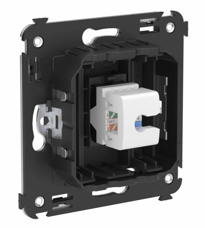 Розетка RJ-45 кат.6 одинарная Avanti черный матовый (4412693)