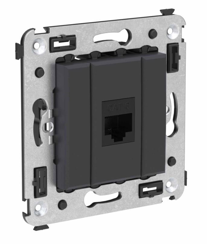 Розетка RJ-45 кат.6 одинарная Avanti черный матовый (4412693)
