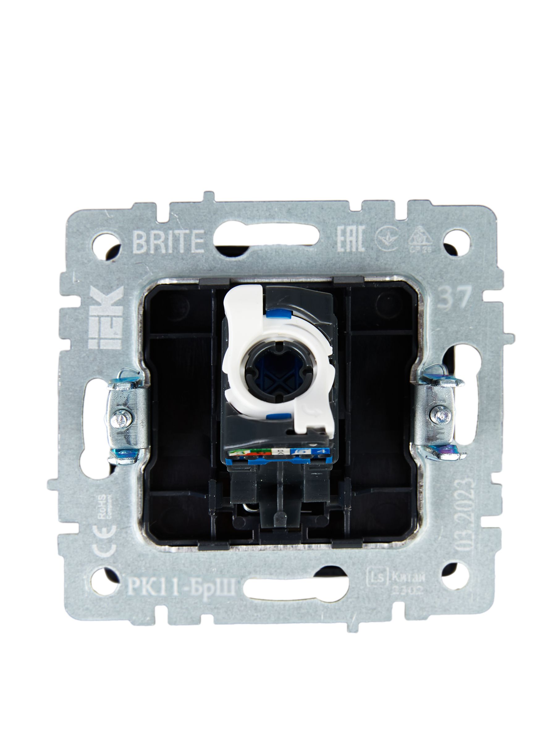 Розетка компьютерная RJ45 BRITE кат.6 РК11-БрШ скрытой установки шампань (BR-K10-2-K37)