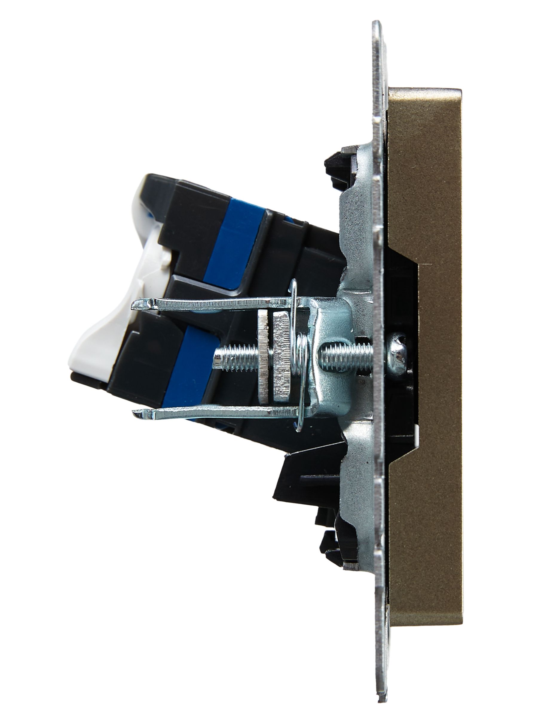 Розетка компьютерная RJ45 BRITE кат.6 РК11-БрШ скрытой установки шампань (BR-K10-2-K37)