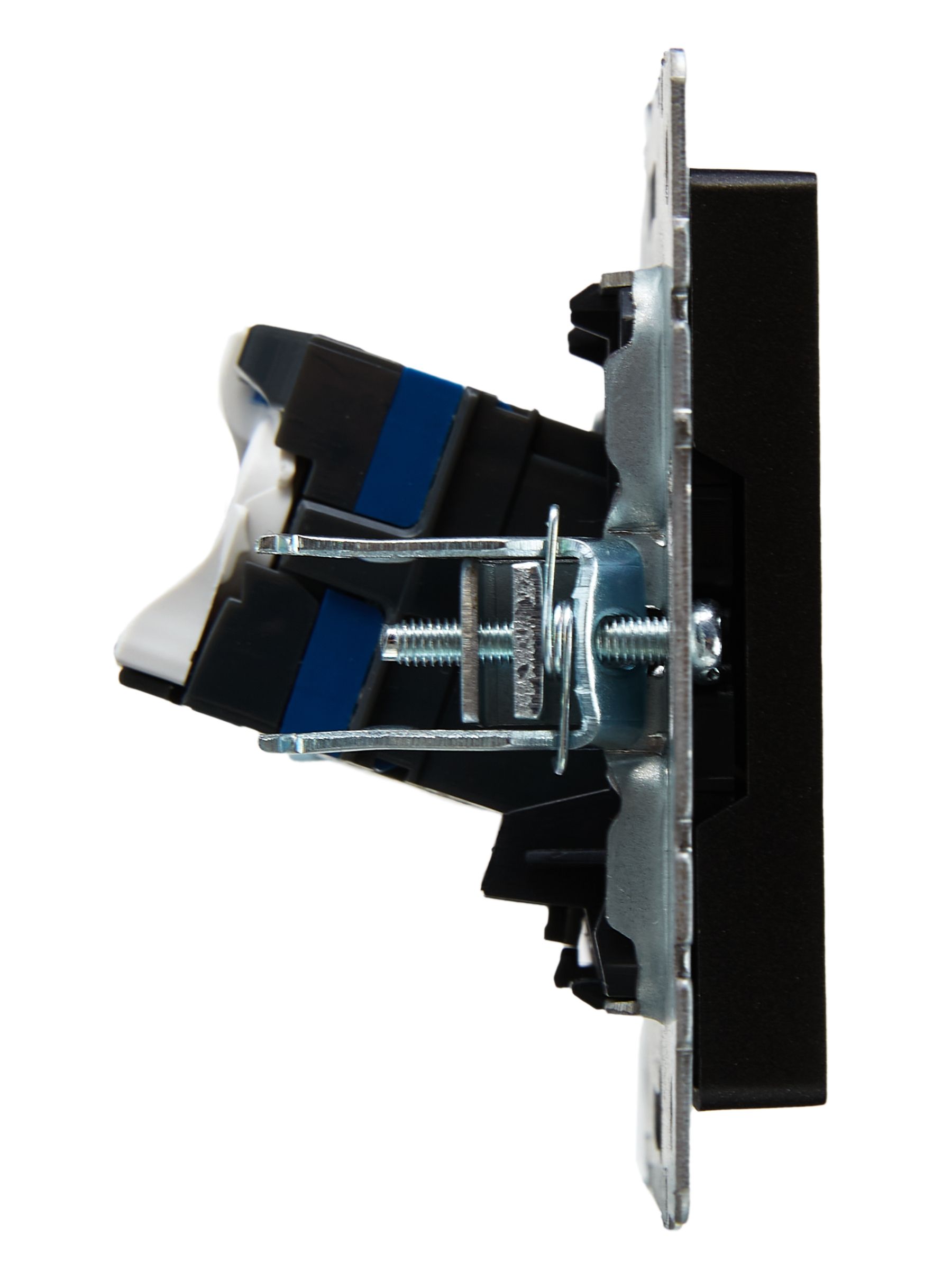 Розетка компьютерная RJ45 BRITE кат.6 РК11-БрЧ скрытой установки черный (BR-K10-2-K02)