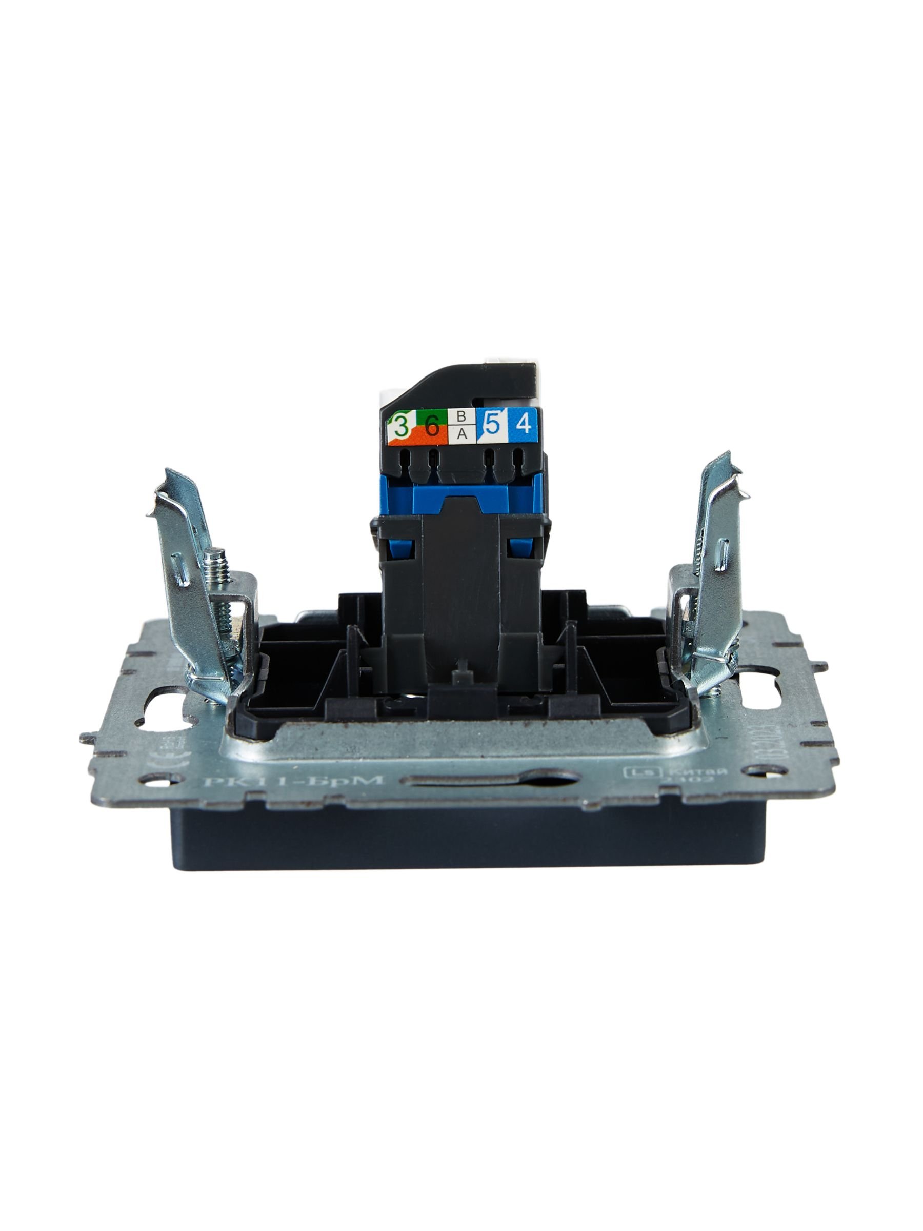 Розетка компьютерная RJ45 BRITE кат.6 РК11-БрМ скрытой установки маренго (BR-K10-2-K35)