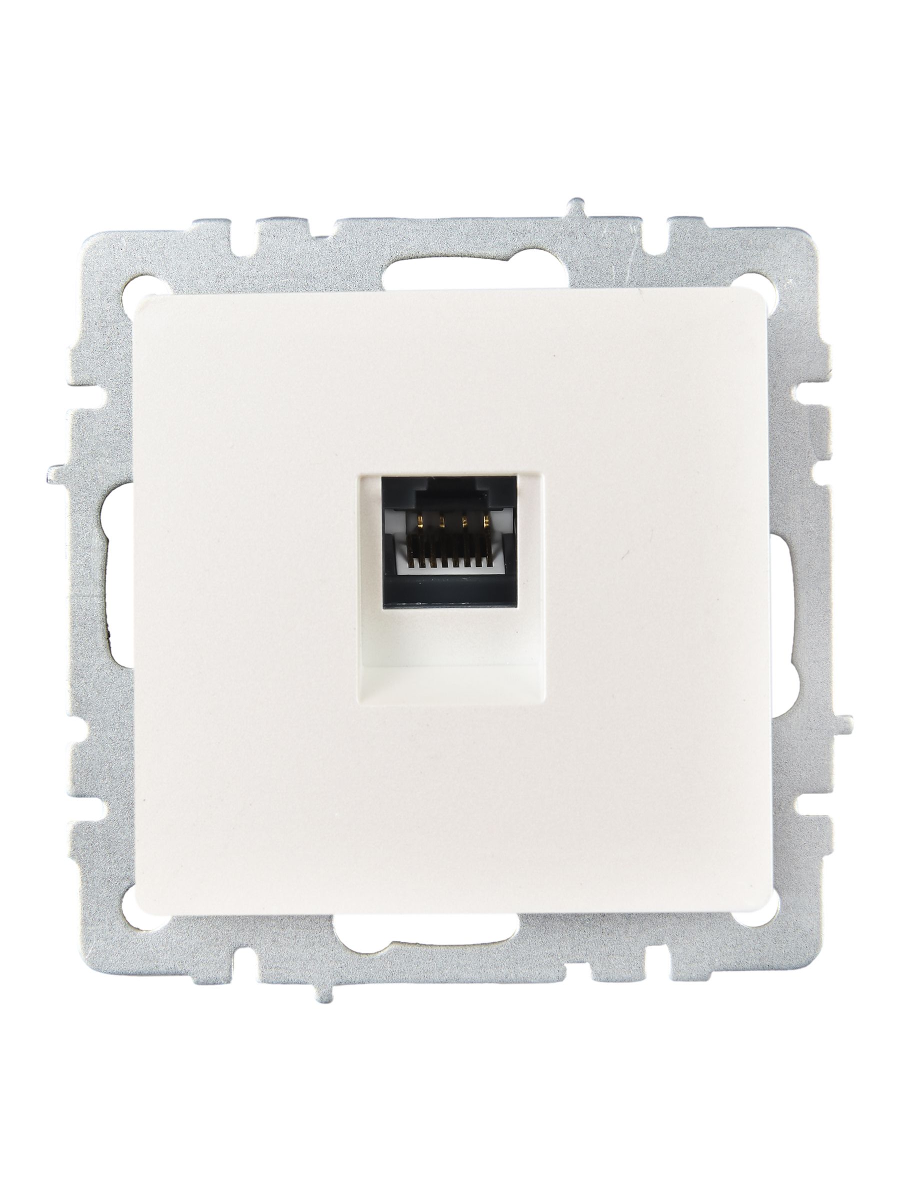Розетка компьютерная RJ45 BRITE кат.6 РК11-БрЖ скрытой установки жемчуг (BR-K10-2-K36)