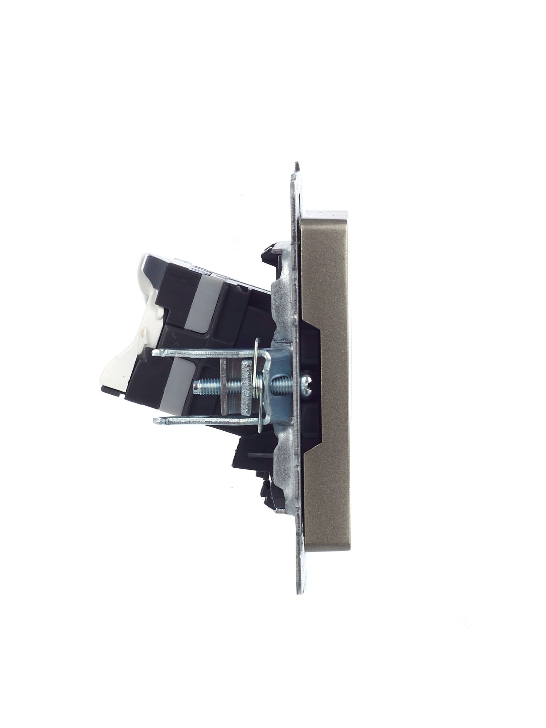 Розетка компьютерная RJ45 BRITE кат.5E РК10-БрШ скрытой установки шампань (BR-K10-1-K37)