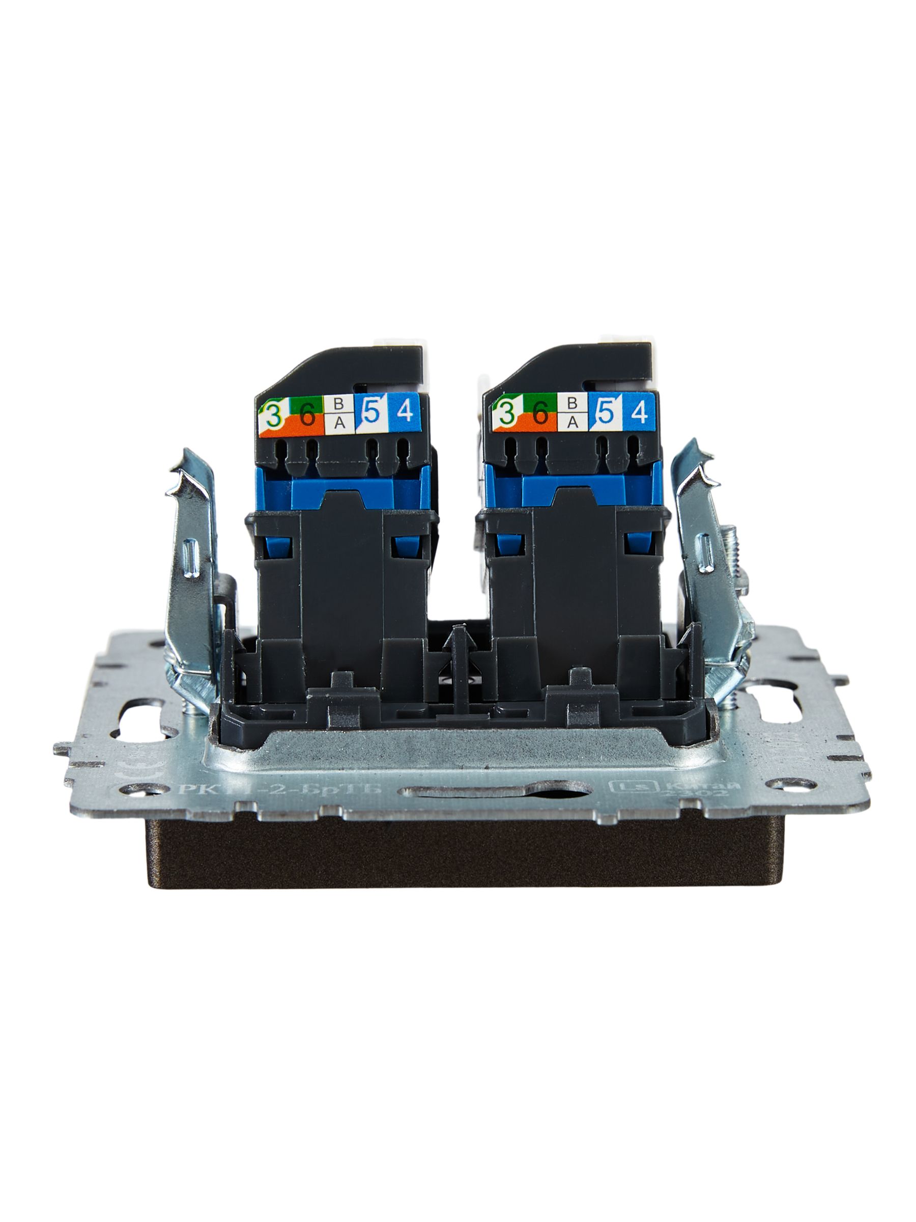 Розетка компьютерная двойная RJ45 BRITE кат.6 РК11-2-БрТБ скрытой установки темная бронза (BR-K20-2-K45)