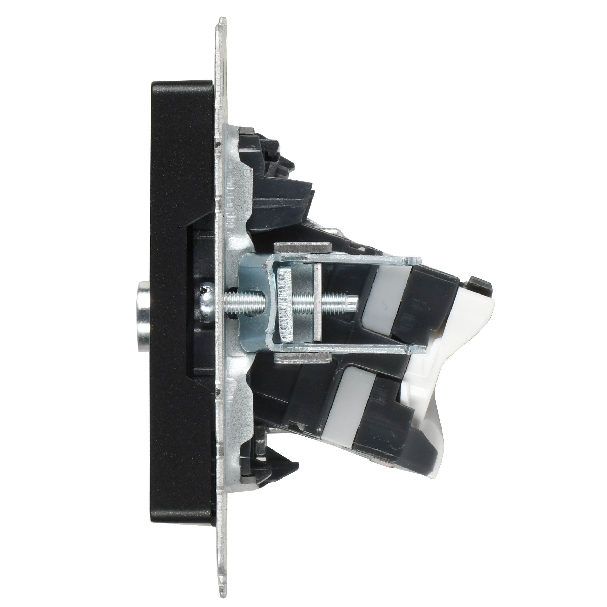 Розетка двойная TV+RJ45 BRITE кат.5E РТВ/РК12-БрЧ скрытой установки черный (BR-AK20-1-K02)