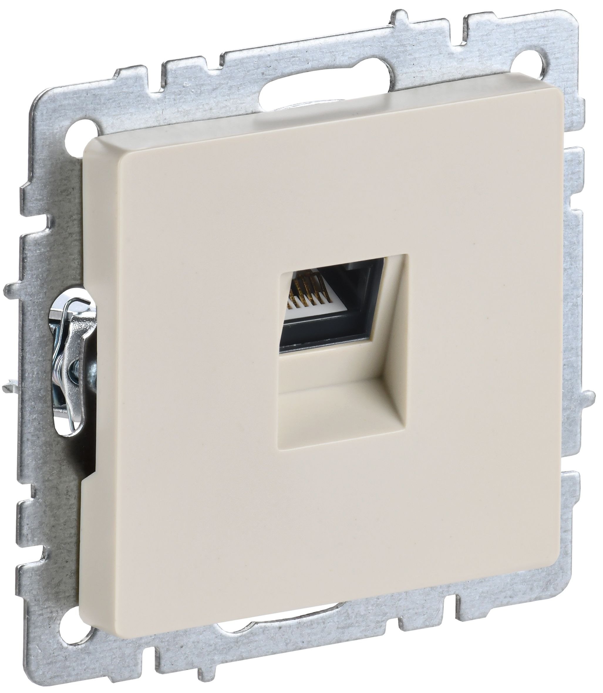 Розетка компьютерная 1-местная RJ45 BRITE РК11-БрКр кат.6 бежевый (BR-K10-2-K10)