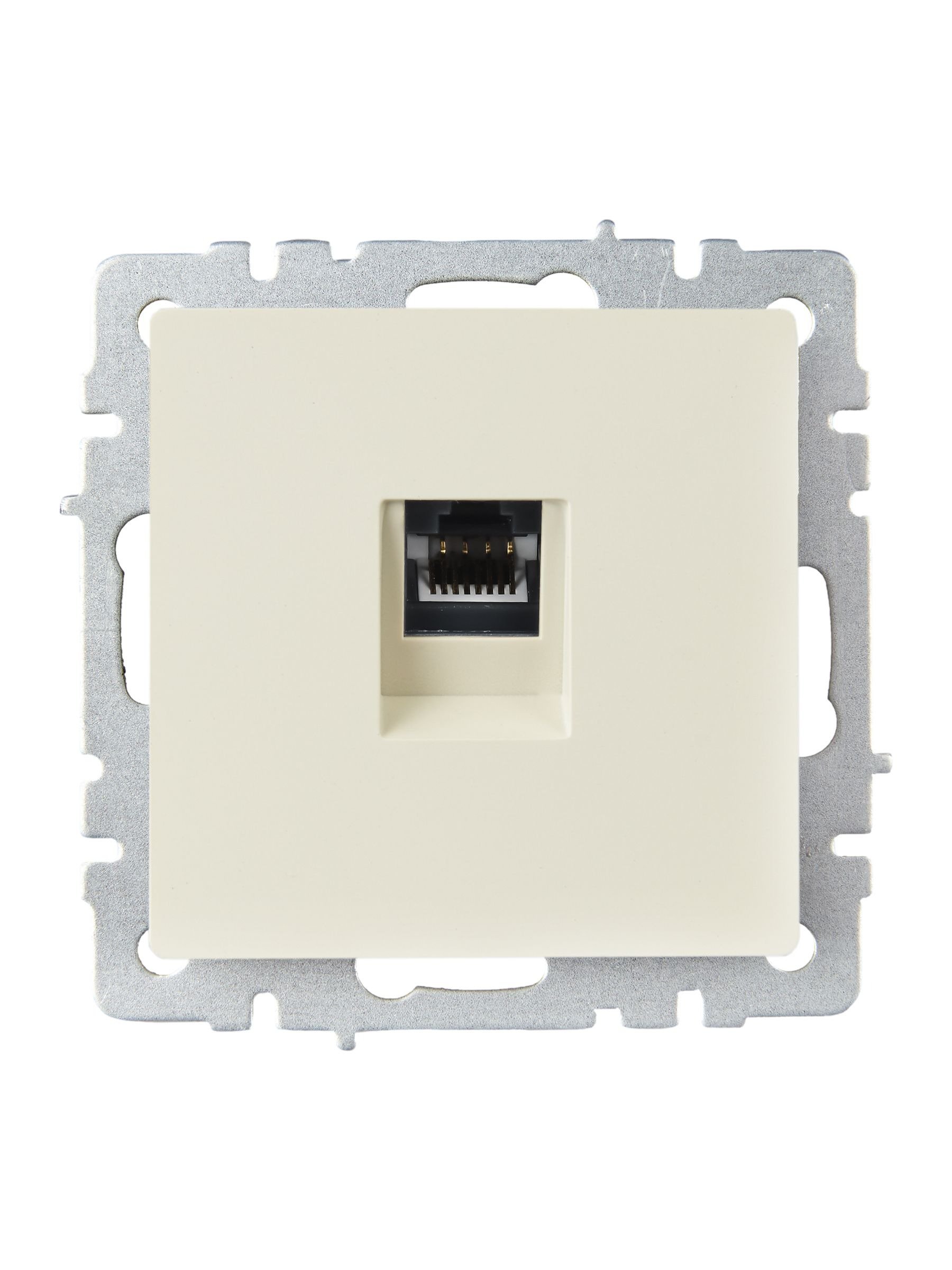 Розетка компьютерная 1-местная RJ45 BRITE РК11-БрКр кат.6 бежевый (BR-K10-2-K10)