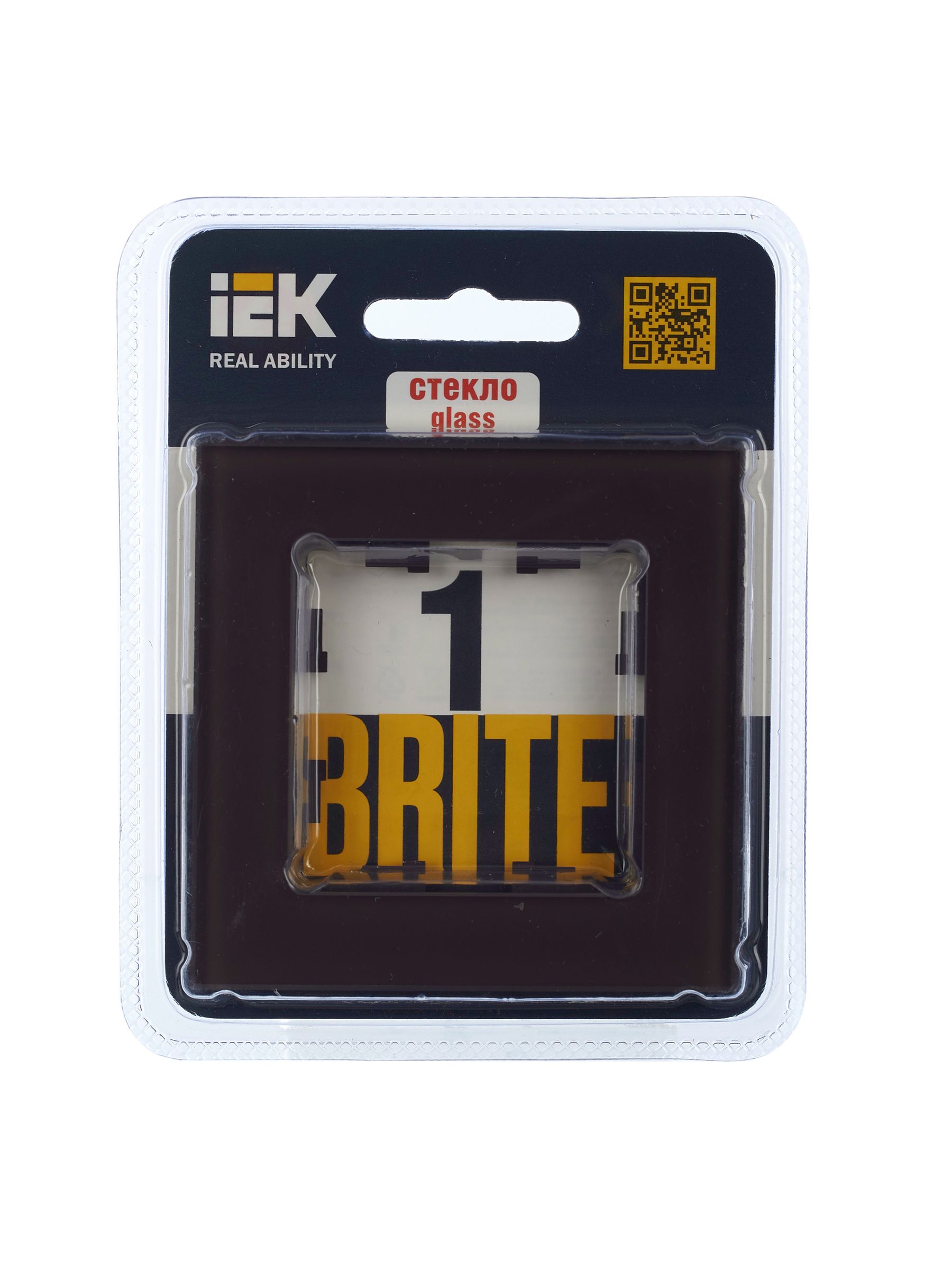 Рамка 1-местная РУ-1-2-БрТБ стекло темная бронза BRITE (BR-M12-G-K45)