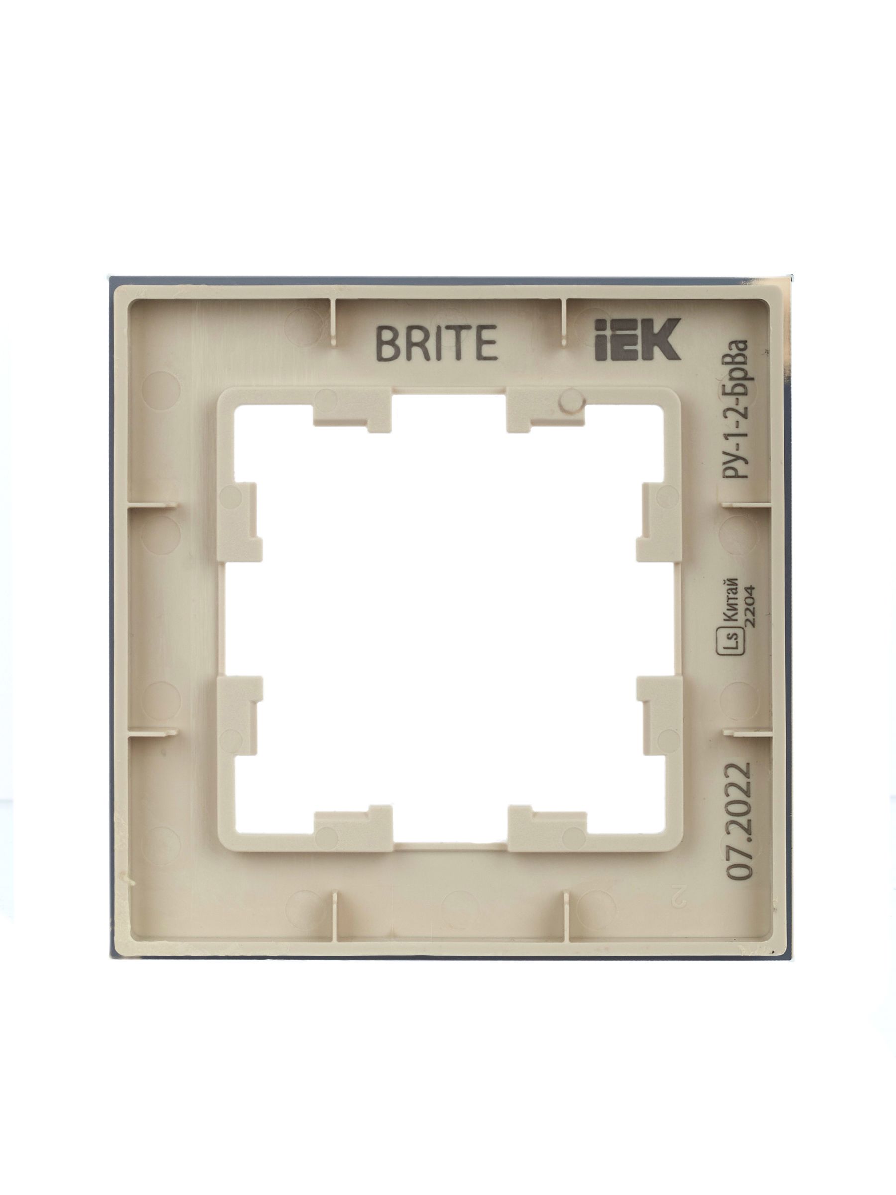 Рамка 1-местная РУ-1-2-БрВа стекло ванильный BRITE (BR-M12-G-K10)