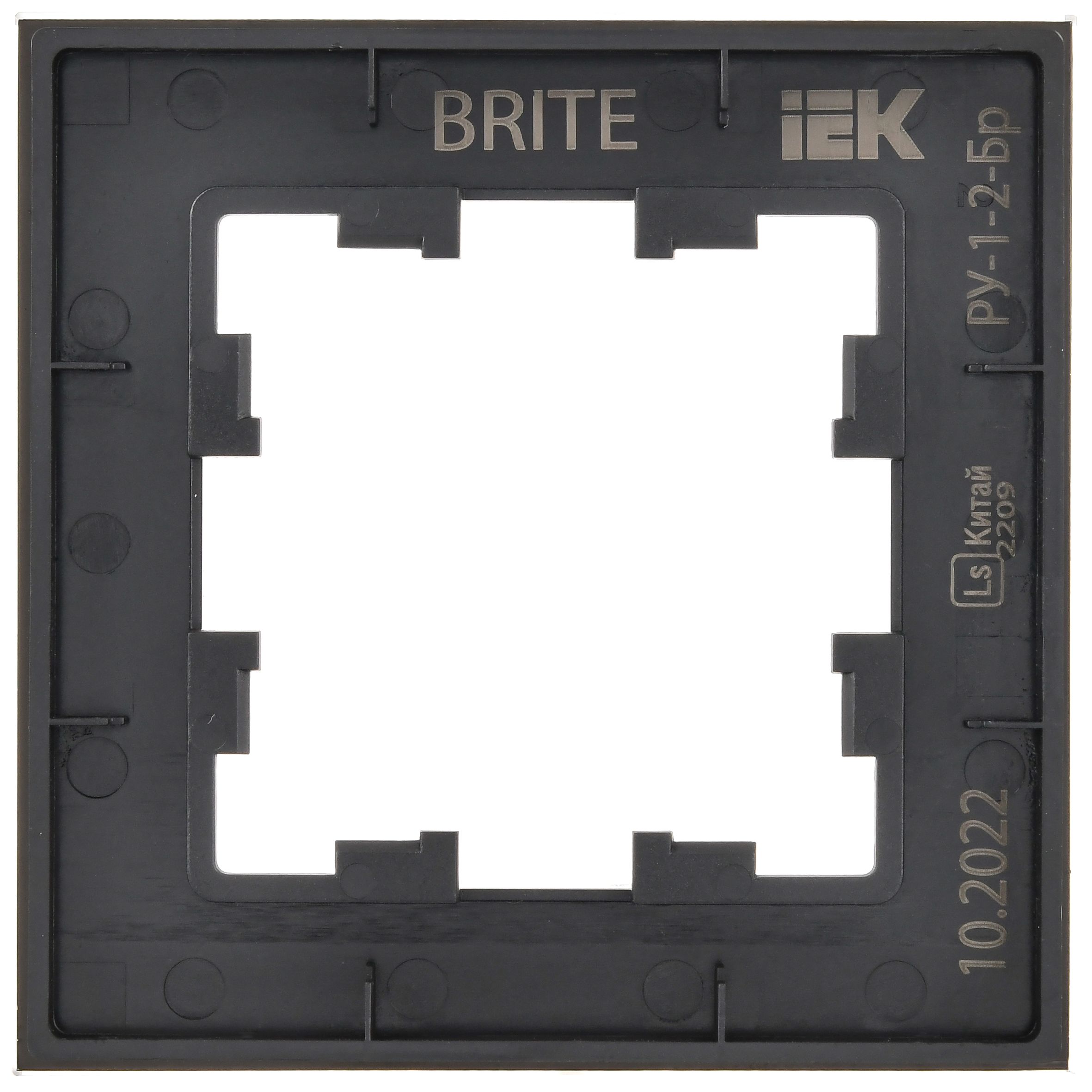 Рамка 1-местная РУ-1-2-Бр стекло черный матовый BRITE (BR-M12-G-31-K02)