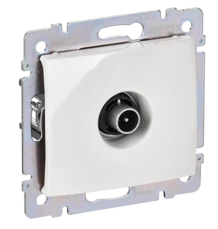 Valena DIY розетка TV проходная, скрытой установки, белый (694291)
