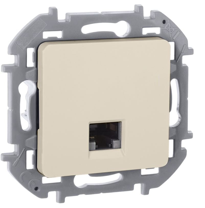 Inspiria розетка компьютерная RJ45, 5e UTP, скрытой установки, слоновая кость (673826)