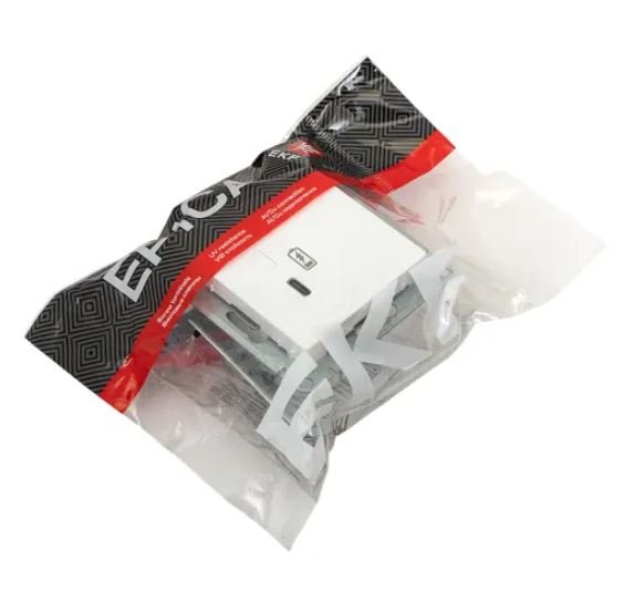 Механизм розетки USB-С, быстрая, белый Эпика (UP1-SOW-USBCF)