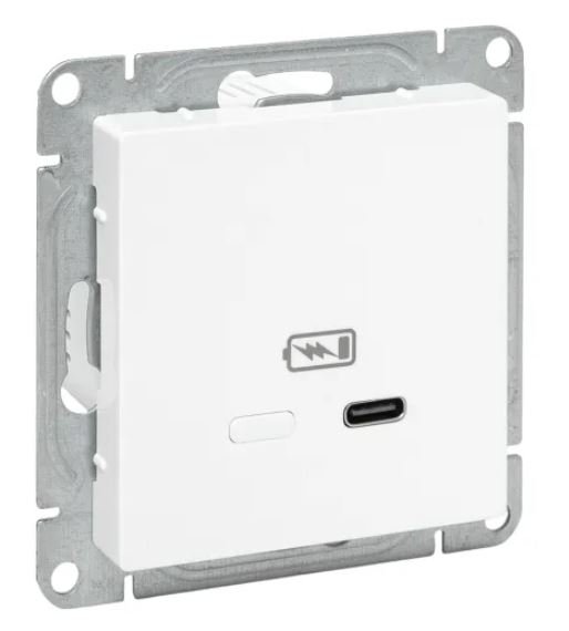 Механизм розетки USB-С, быстрая, белый Эпика (UP1-SOW-USBCF)