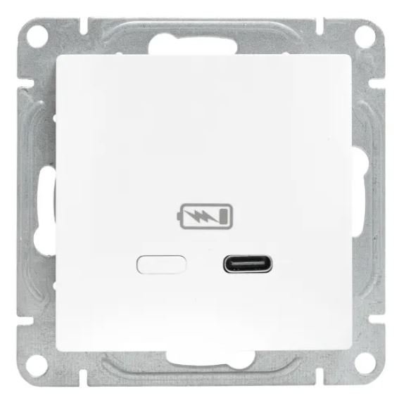 Механизм розетки USB-С, быстрая, белый Эпика (UP1-SOW-USBCF)