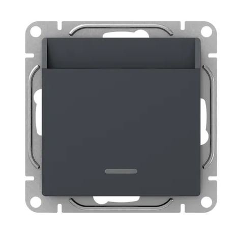 Механизм выключателя, карточный, с подсветкой, графит Эпика (UP1-SWG-card)