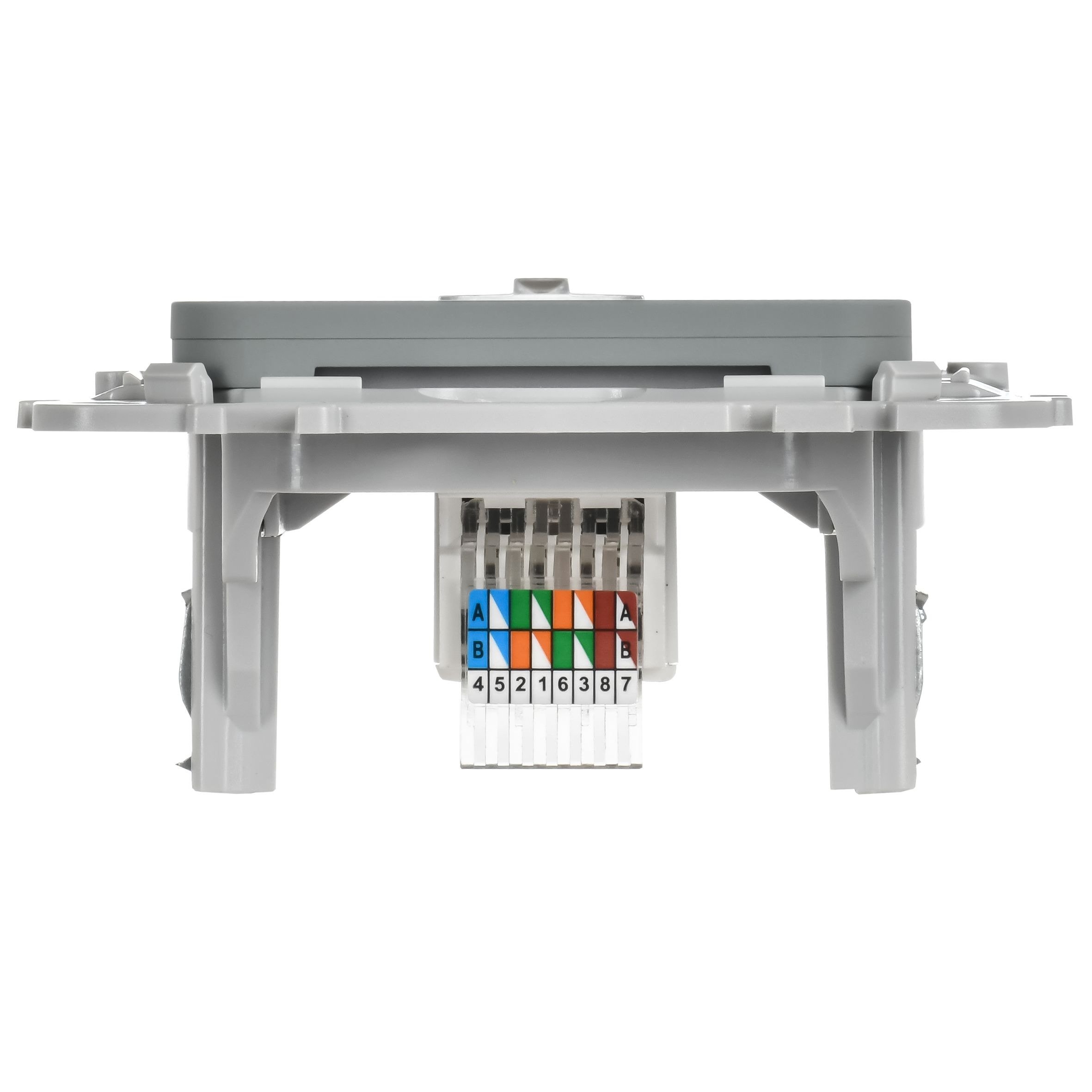 FLITE Розетка компьютерная RJ45 кат 5Е UTP РК5е-1-0-ФлС скрытой установки серый (FI-K12-1-K03)