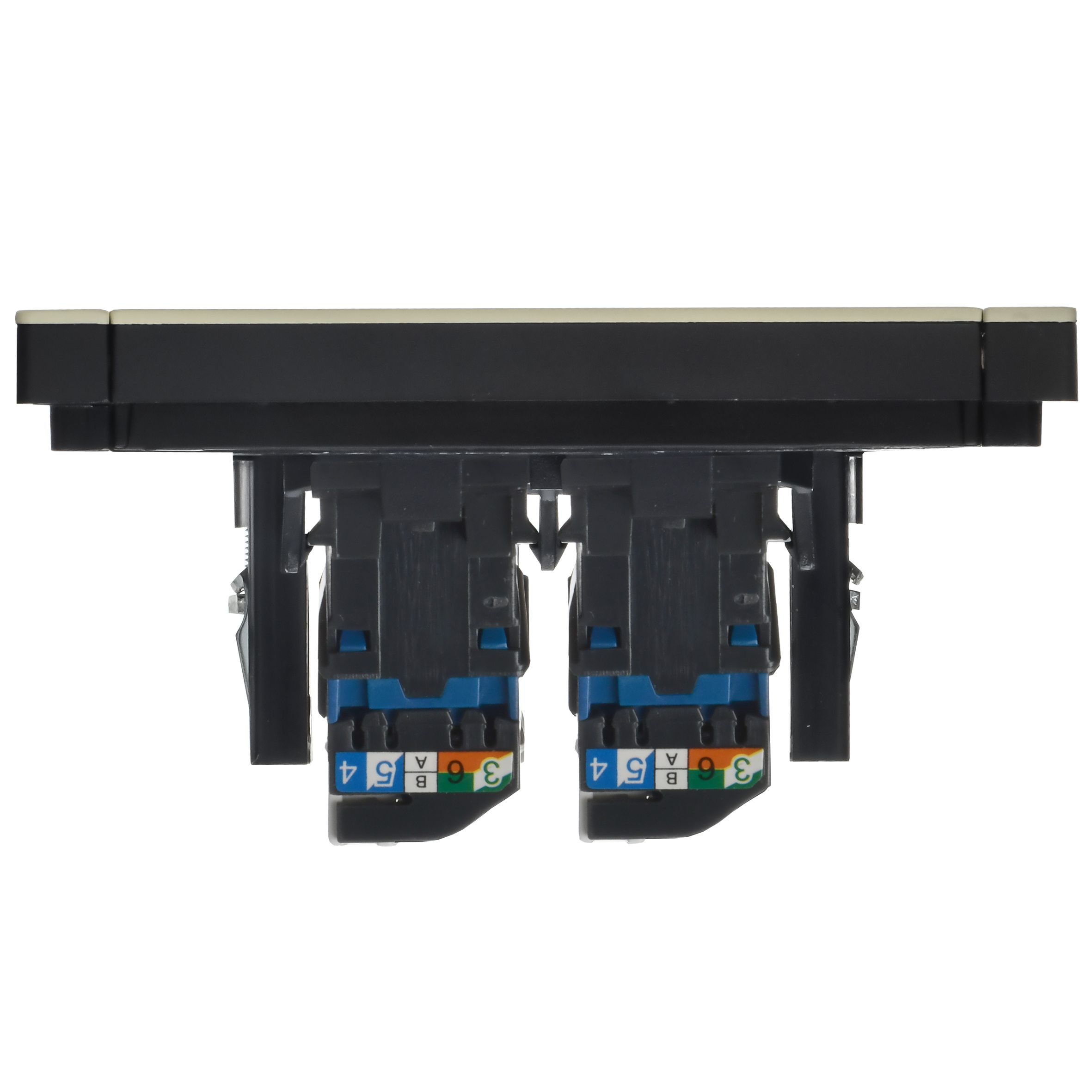 FORTE&PIANO Розетка компьютерная двойная RJ45 кат.6 FP834M скрытой установки металл слоновая кость (FP-K20-2-M-K41)