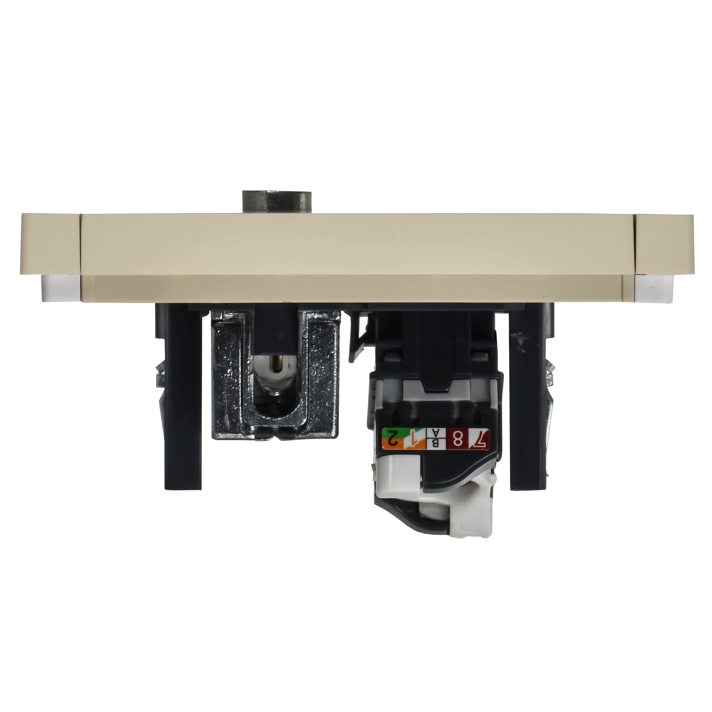FORTE&PIANO Розетка двойная TV+RJ45 кат.5E FP436 скрытой установки ваниль (FP-AK20-1-K10)