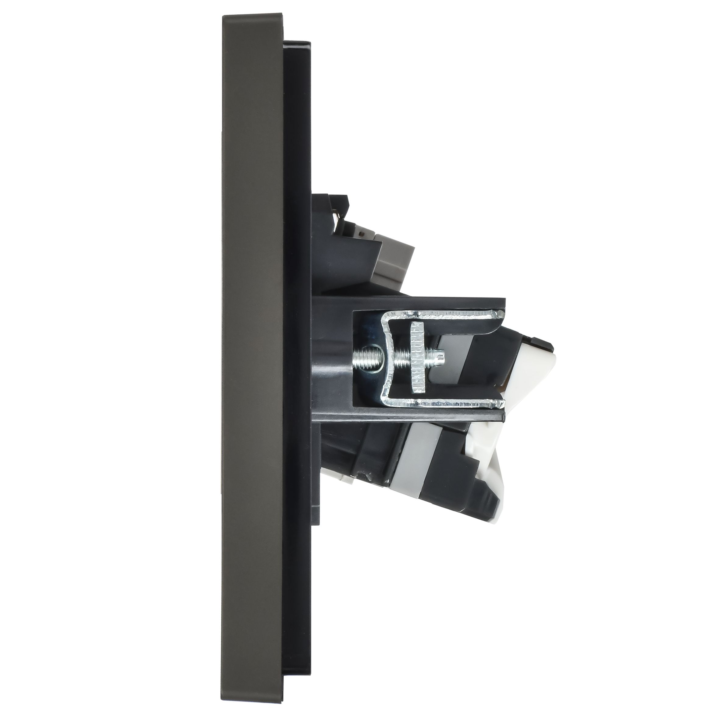 FORTE&PIANO Розетка двойная RJ11+RJ45 кат.5E FP335 скрытой установки серый (FP-KT20-O-1-K03)