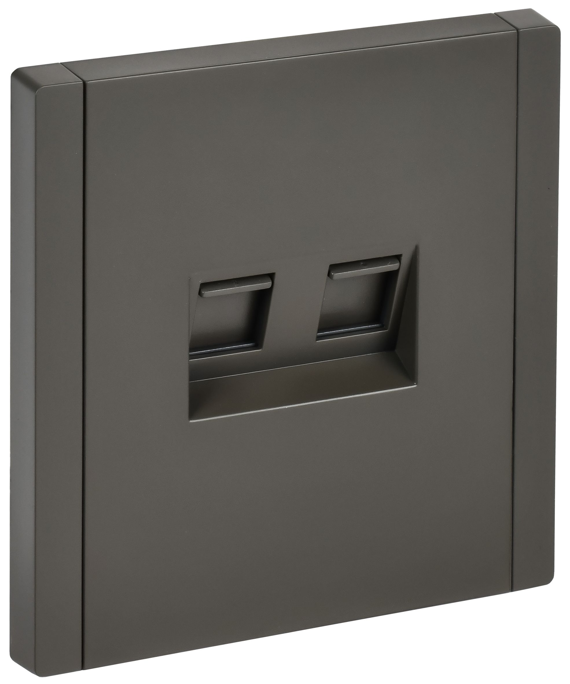 FORTE&PIANO Розетка двойная RJ11+RJ45 кат.5E FP335 скрытой установки серый (FP-KT20-O-1-K03)