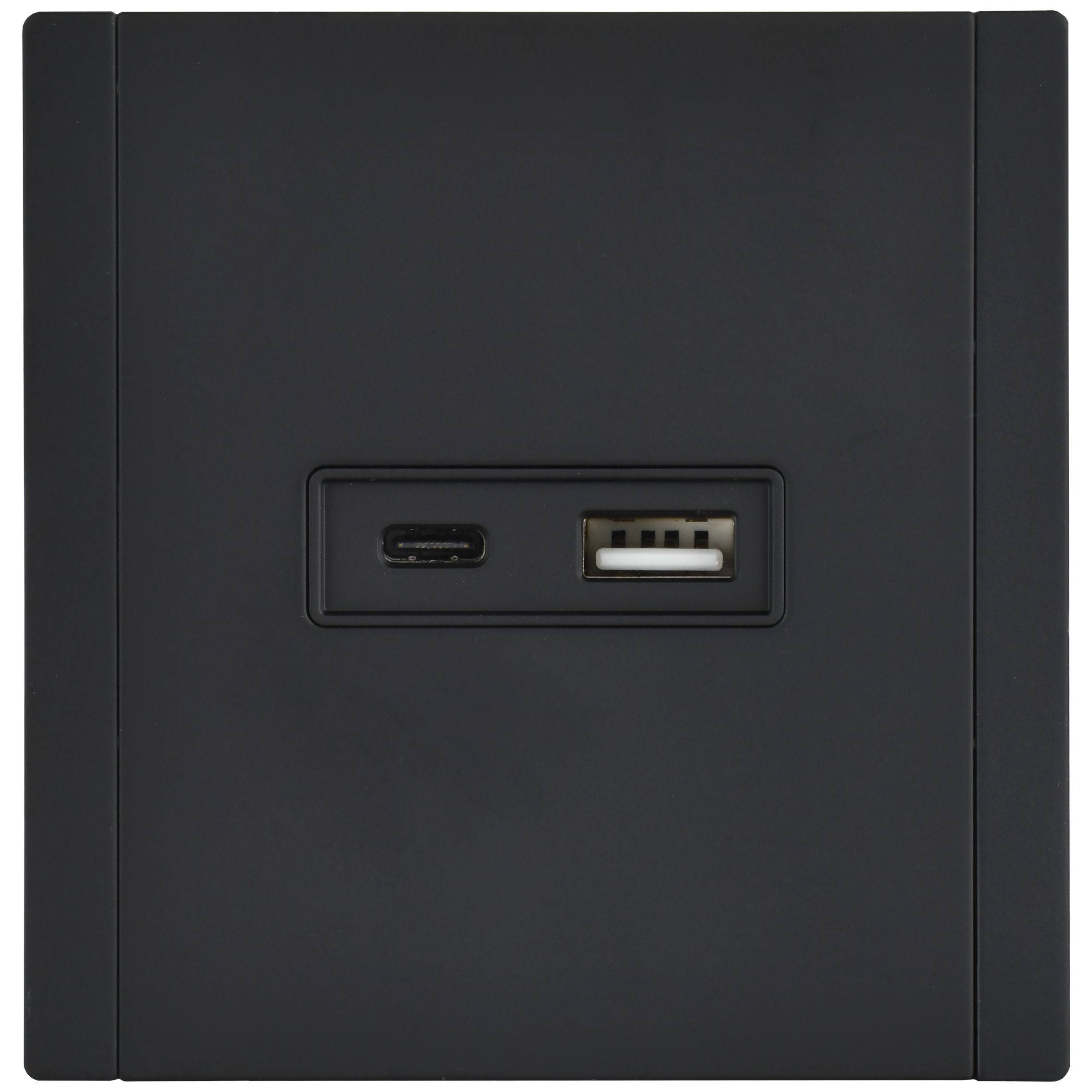 FORTE&PIANO Розетка USB A+C 3,1А FP150M скрытой установки металл черный (FP-U22-D31-M-K02)