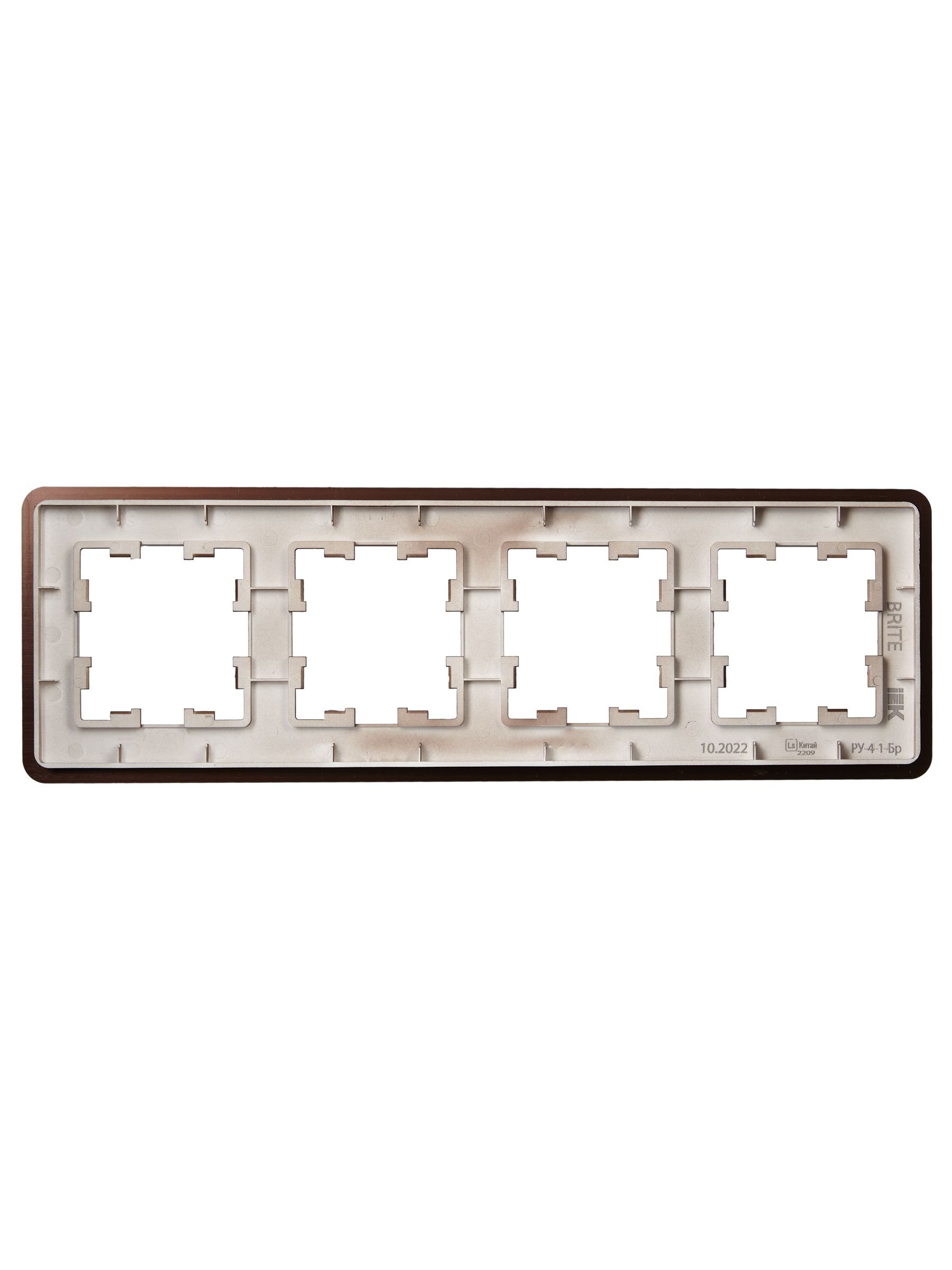 Рамка 4-местная РУ-4-1-Бр металл коричневый RE AL BRITE (BR-M42-M-21-K30)